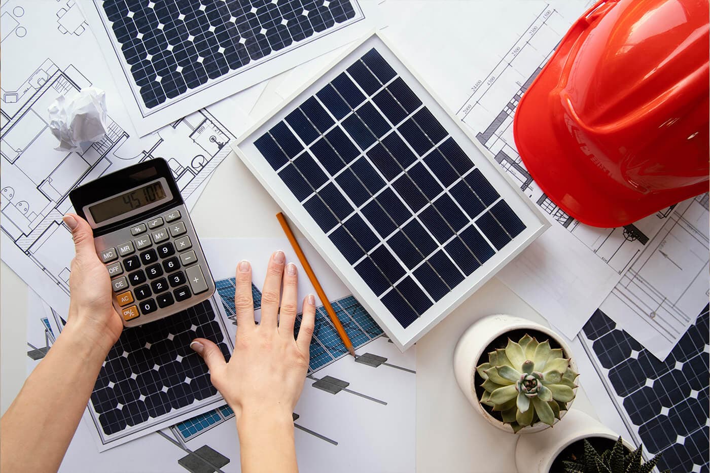 Economia na conta de energia com painéis solares